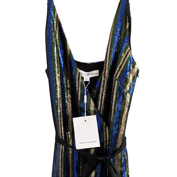 Robert Rodriguez Sequin Wrap Dress New With Tags Extra Small - Picture 6 of 9